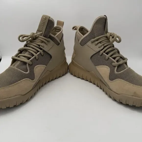 Adidas Tubular X Hemp Primeknit Size 8.5 Men’s Sneakers Shoes S74923 Beige Yeezy - Picture 6 of 9